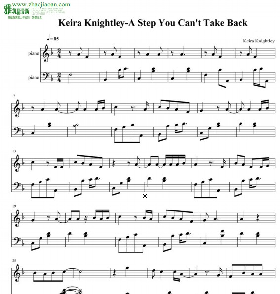 Keira Knightley - A Step You Can't Take Back