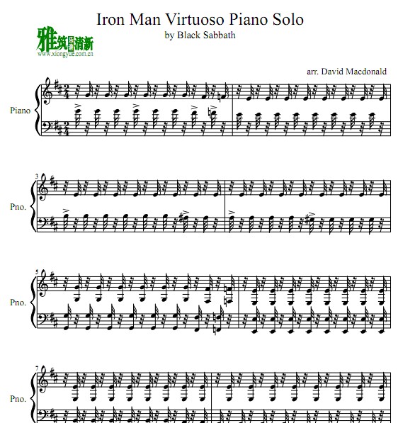 Iron Man Virtuoso Piano Solo 