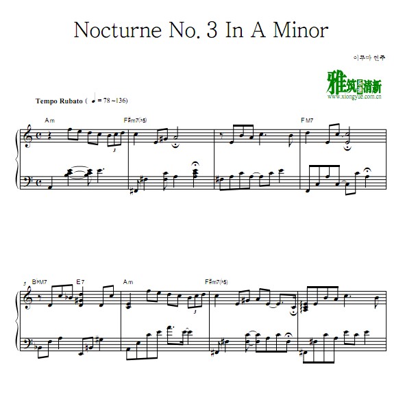 Yiruma  Nocturne No.3 In A