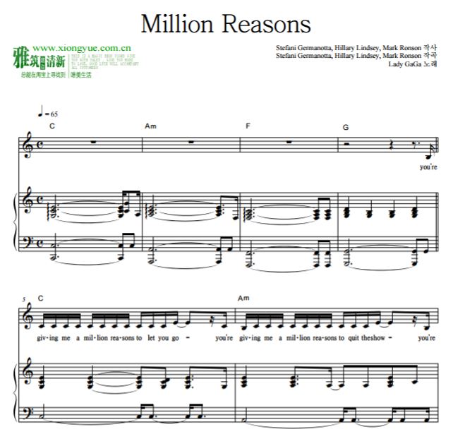 Lady GaGa - Million Reasons