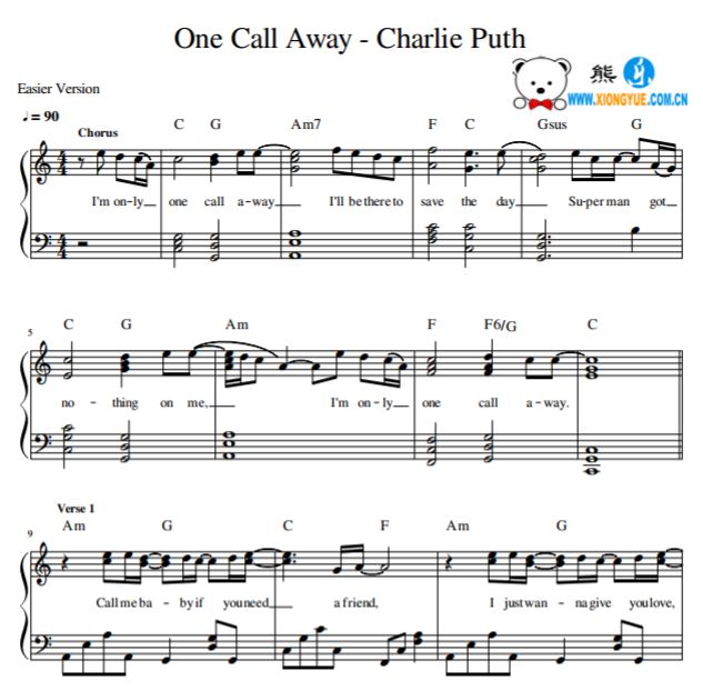 Charlie Puth - One Call Away򵥰