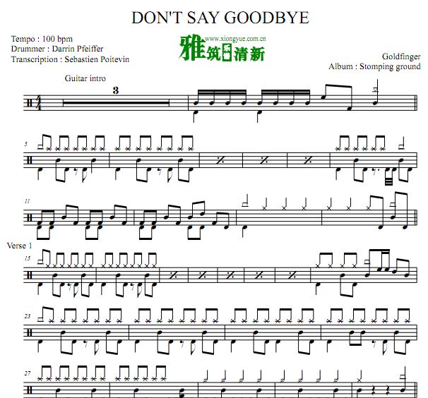 Goldfinge - don't say goodbye ʿ ߼