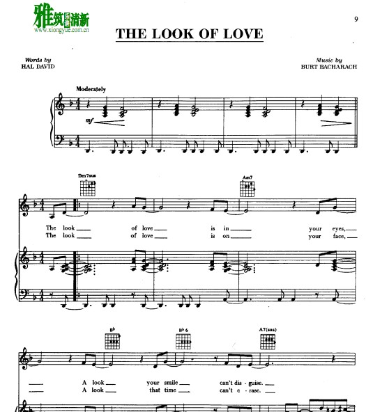 The Look of love钢琴谱