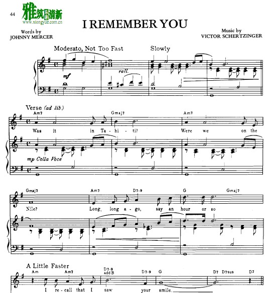 Nat King Cole - I Remember Youٰ