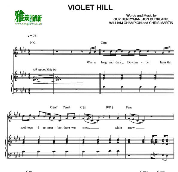 Coldplay - Violet Hillٰ