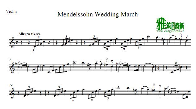 门德尔松 婚礼进行曲小提琴大提琴二重奏 分谱2