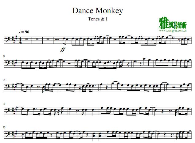 dance monkey长号谱