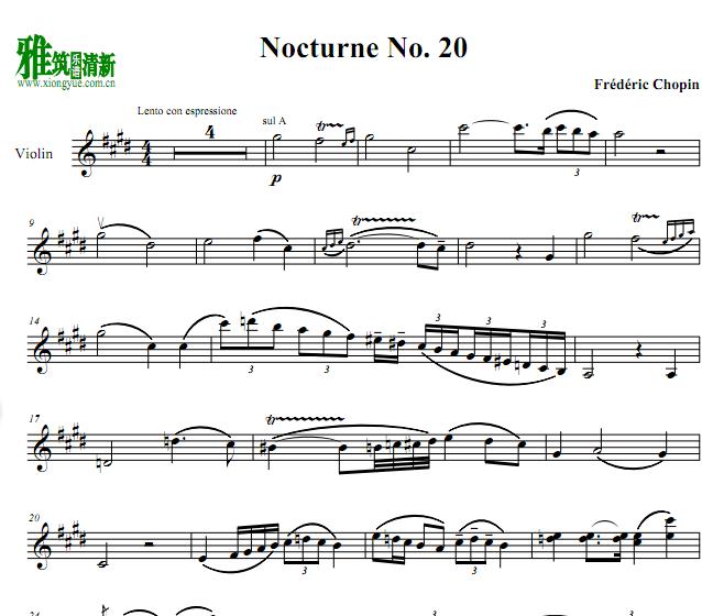 ФҹС Chopin Nocturne No.20С