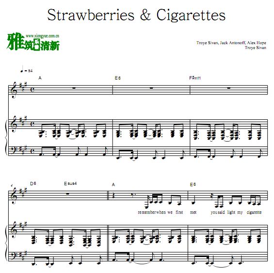 Troye Sivan - Strawberries & Cigarettes ٰ