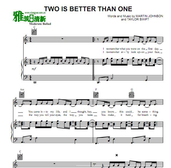 Boys Like Girls featuring Taylor Swift-Two Is Better Than Oneٰ