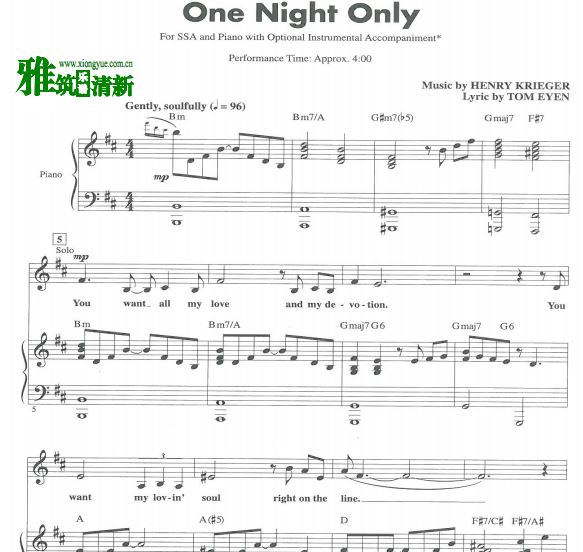 One Night Only ϳٰSSA