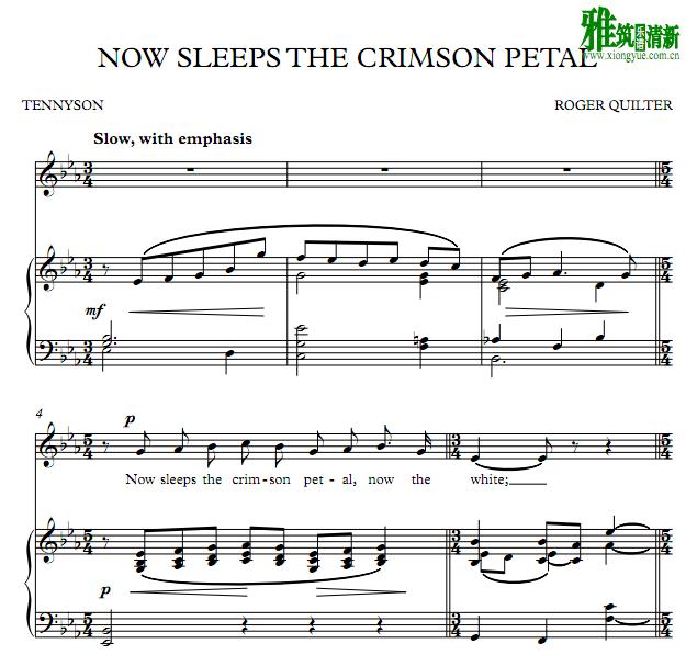 Now Sleeps the Crimson Petal - Roger Quilterٰ
