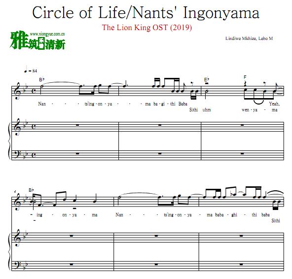 2019ʨ - Circle of Life/Nants' Ingonyama ٵ