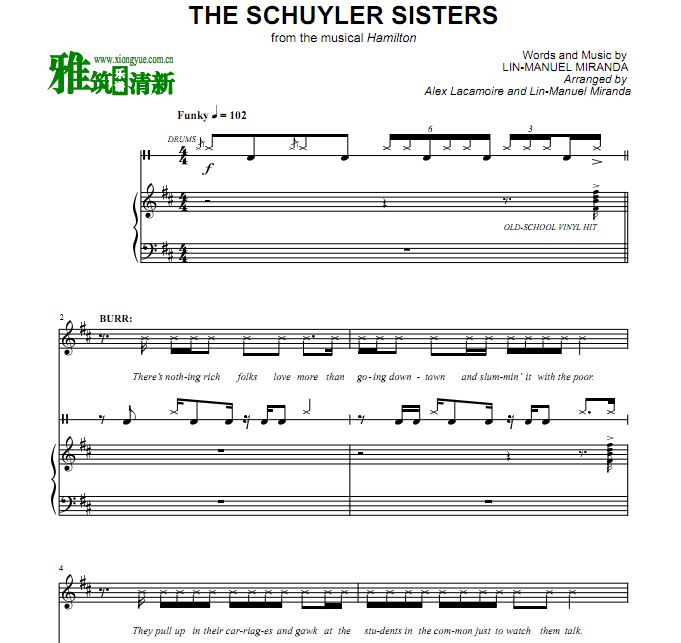 ܶ Hamilton - The Schuyler Sisters ٰ
