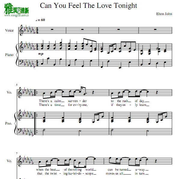 Elton John - can you feel the love tonight