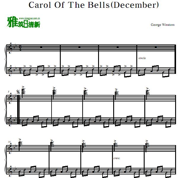 George Winston - Carol Of The Bells(December)