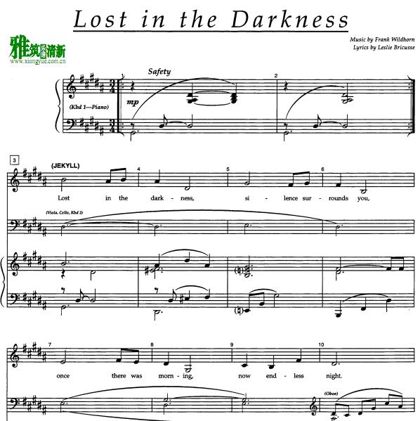 变身怪医 - lost in the darkness歌谱 正谱钢琴伴奏谱