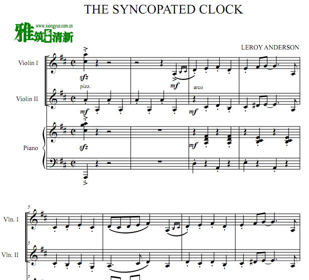 Leroy Anderson - The Syncopated ClockСٸ
