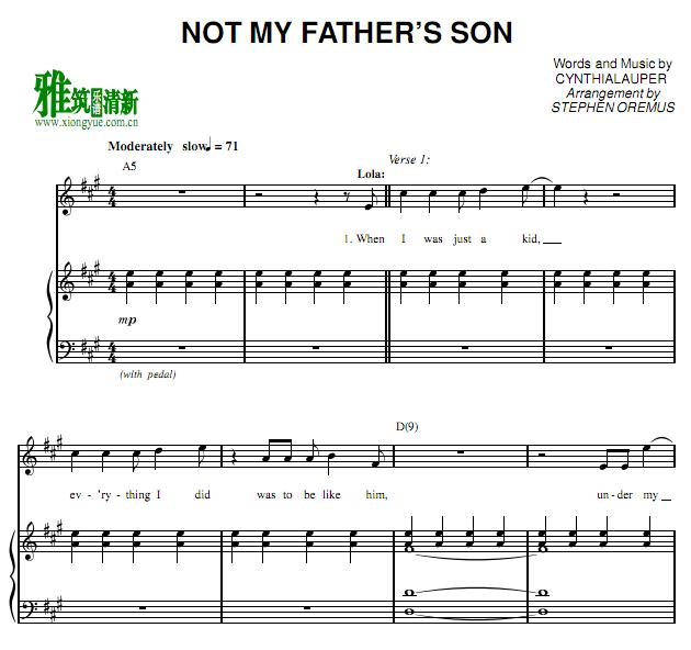 KINKY BOOTS ѥʺ ѥ - Not My Father's Sonٰ