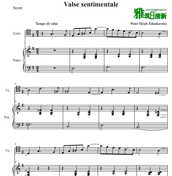 ɷ˹  Բ Valse sentimentale Op.51, No.6ٸٰ