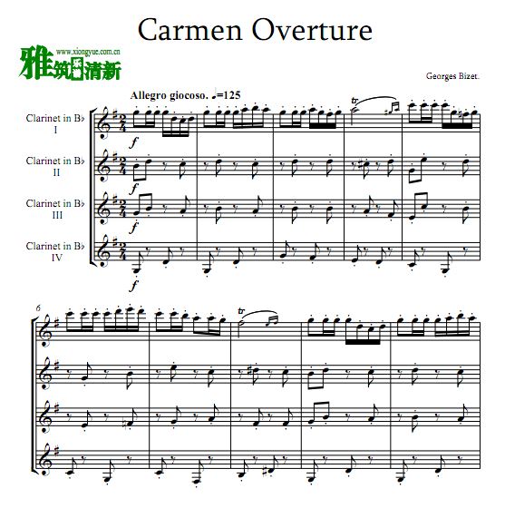 Bizet, Georges  -  Overture from Carmen ɹ