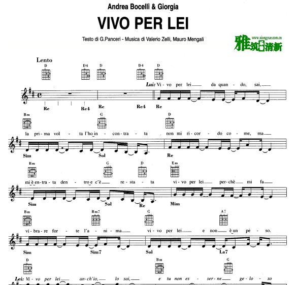 Andrea Bocelli - Vivo Per Leiָ  I Live for Her 
