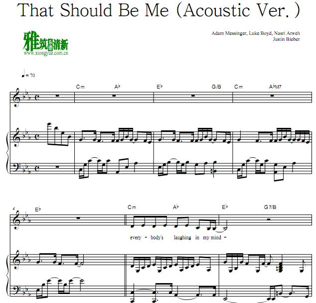 Justin Bieber - That Should Be Me (Acoustic Ver.)ٰ