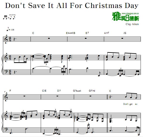ClayAiken - Don't Save It All For Christmas Day 