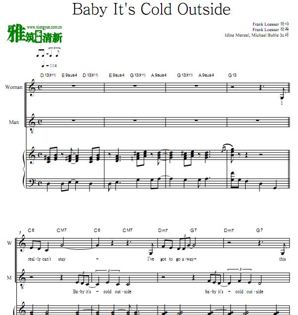 Idina Menzel,Michael Buble - Baby It's Cold Outside 
