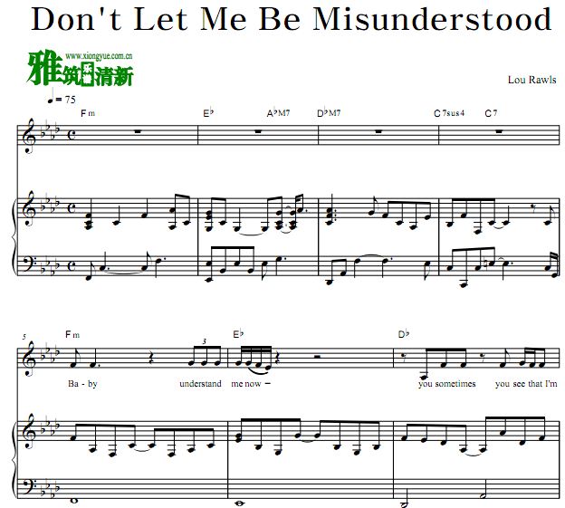 Lou Rawls - Don't Let Me Be Misunderstood ٰ൯