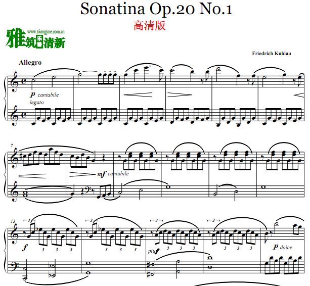  С Sonatina Op.20 No.1Ӱ