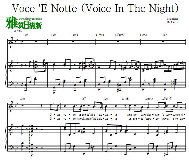 ˹ Voce 'E Notte׸ٰ Voice In The Nightҹְ 