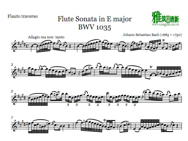 ͺESonata in E major  BWV1035