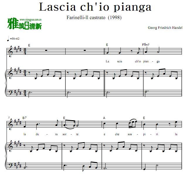 farinelli ILCASTRATO - Lascia Ch'io Piangaٰ