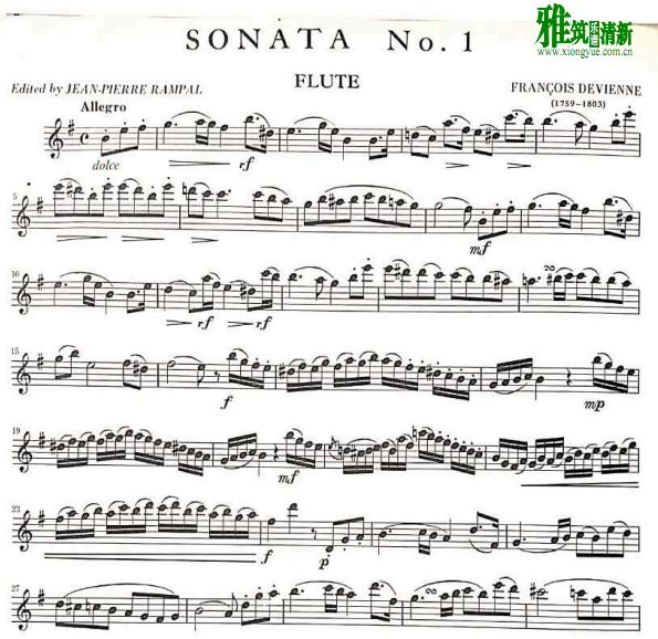Devienne Sonata No.1 E Minor 