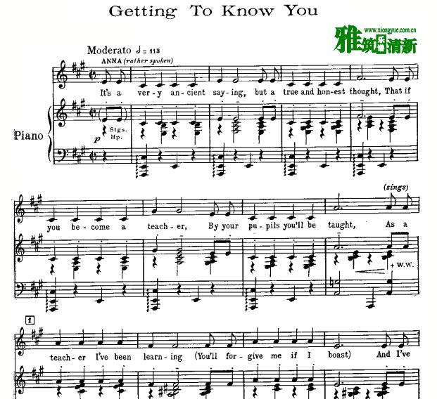   Getting to know you  ְ