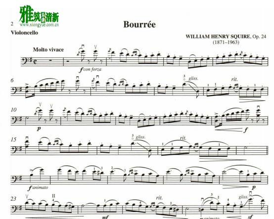 William Henry Squire BOURREE Op. 24 