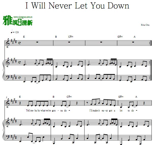 Rita Ora - I Will Never Let You Down 