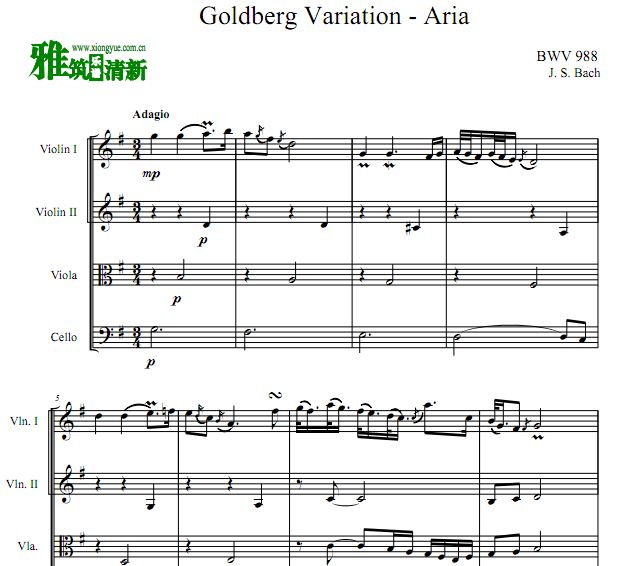 Goldberg Variation - Aria 