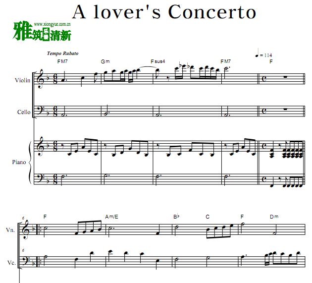 Э A Lover's Concerto С