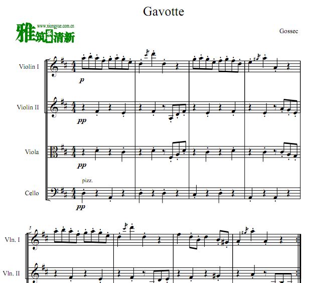 Gossec - Gavotte