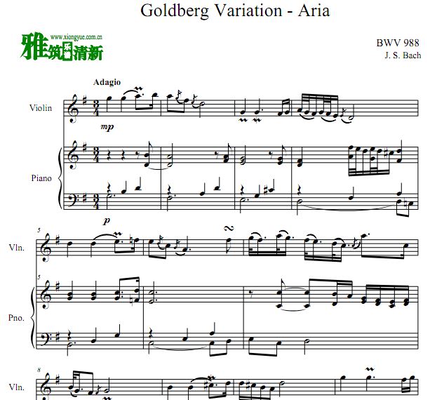 Goldberg Variation - Aria Сٸٰ