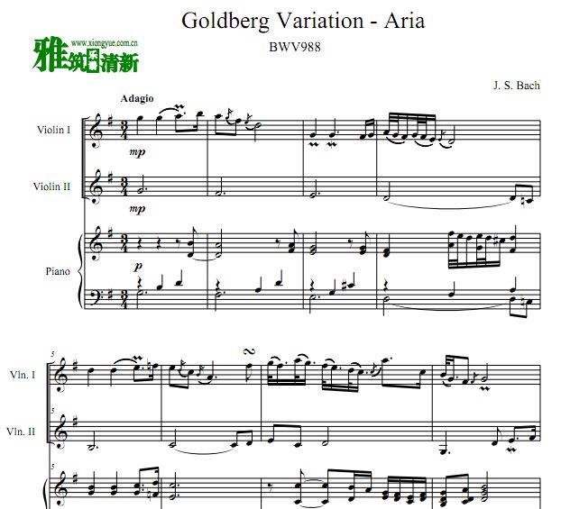 Goldberg Variation ± - Aria Сٶٰ