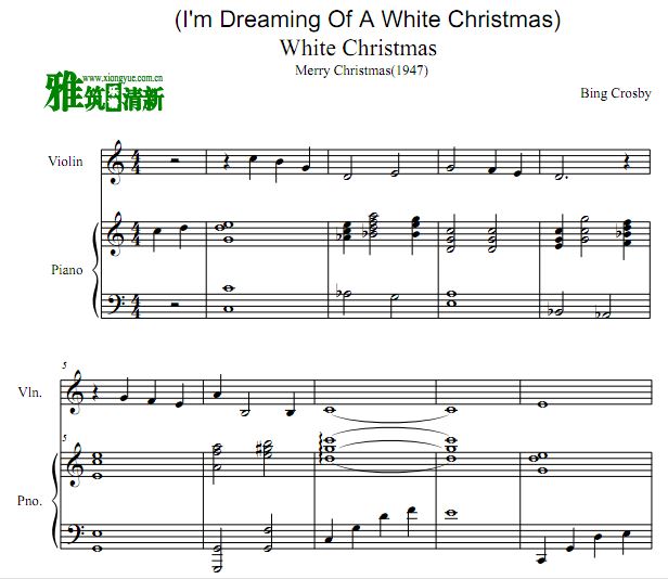 I'm Dreaming Of A White Christmas Сٸ