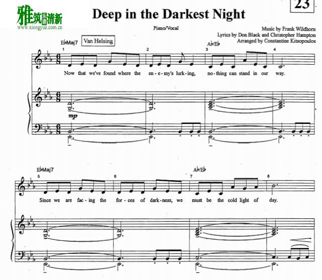 ¹ deep in the darkness nightٰ