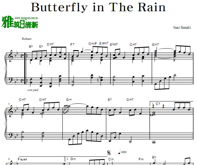 ľ Isao Sasaki - Butterfly in The Rain