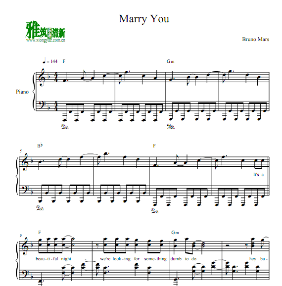 Bruno Mars - marry you
