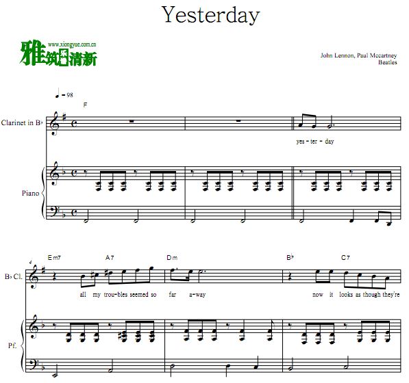 ͷʿ Beatles - Yesterdayɹ ٰ