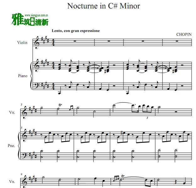 Ф Nocturne in C# Minor CСҹСٸٺ