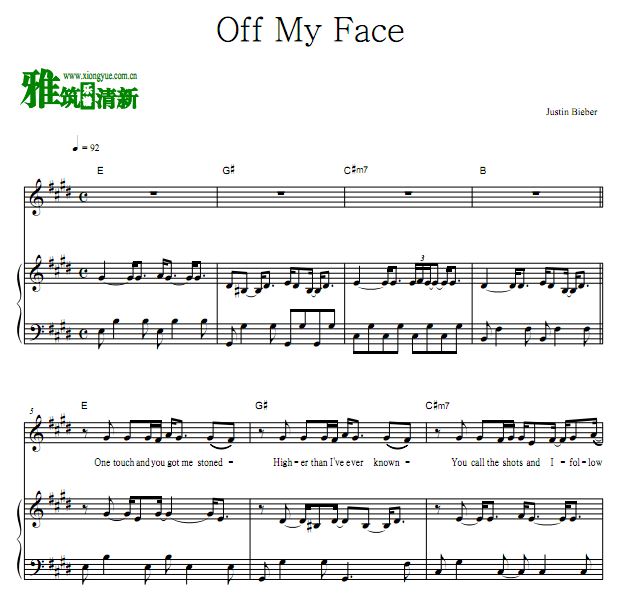 Justin Bieber - Off My Face 